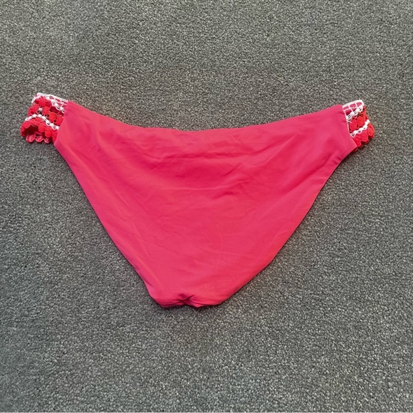 Becca by Rebecca Virtue NWT Neon Pink Bikini Bottom Size Large. - Picture 2 of 6